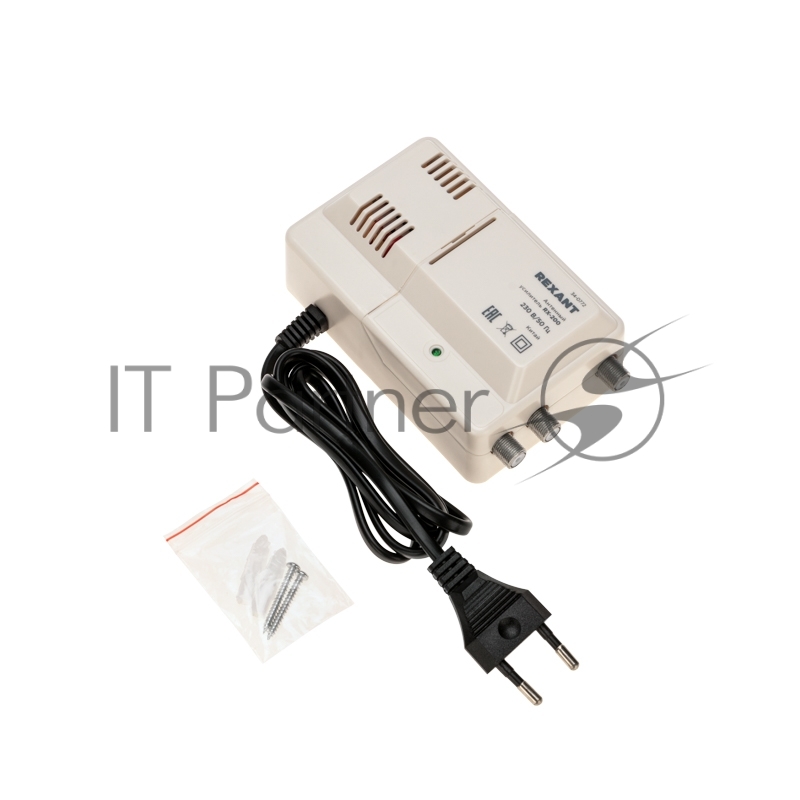 Антенный усилитель ТВ сигнала на 2 выхода, RX-200 REXANT