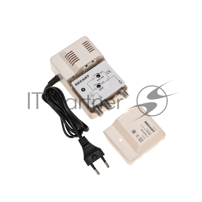 Антенный усилитель ТВ сигнала на 2 выхода, RX-200 REXANT