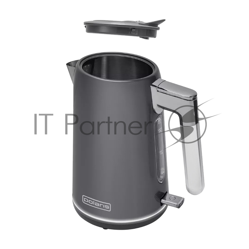 Чайник электрический Polaris PWK 1746CA Water Way Pro 1.7л. 2200Вт серый корпус: металл