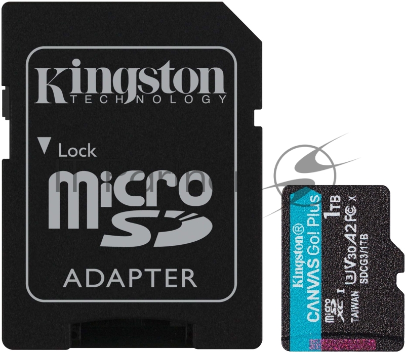 Карта памяти Kingston 1TB microSDXC Canvas Go Plus 170R A2 U3 V30 Card + ADP/ Kingston 1TB microSDXC Canvas Go Plus 170R A2 U3 V30 Card + ADP