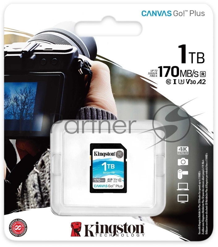 Карта памяти Kingston 1TB SDXC Canvas Go Plus 170R C10 UHS-I U3 V30/ Kingston 1TB SDXC Canvas Go Plus 170R C10 UHS-I U3 V30