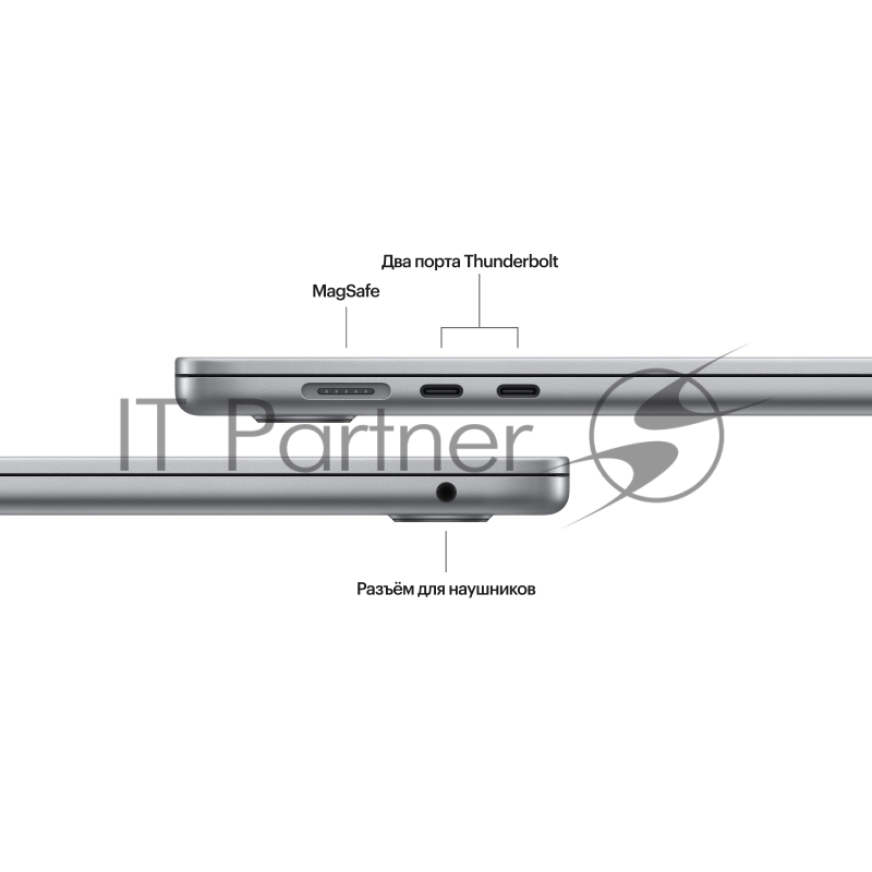 Ноутбук Apple 13-inch MacBook Air: Apple M3 with 8-core CPU, 10-core GPU/16GB/512GB SSD - Space Gray/US