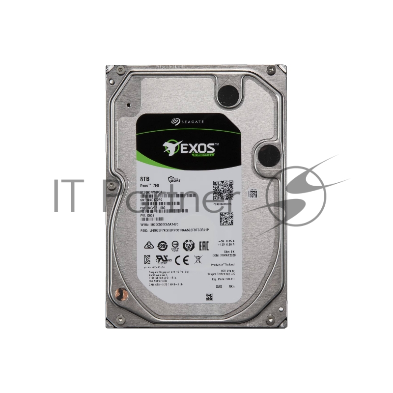 Жесткий диск HDD Seagate SAS 8Tb Exos 12Gb/s 7200rpm 256Mb 1 year warranty (replacement ST8000NM001A)