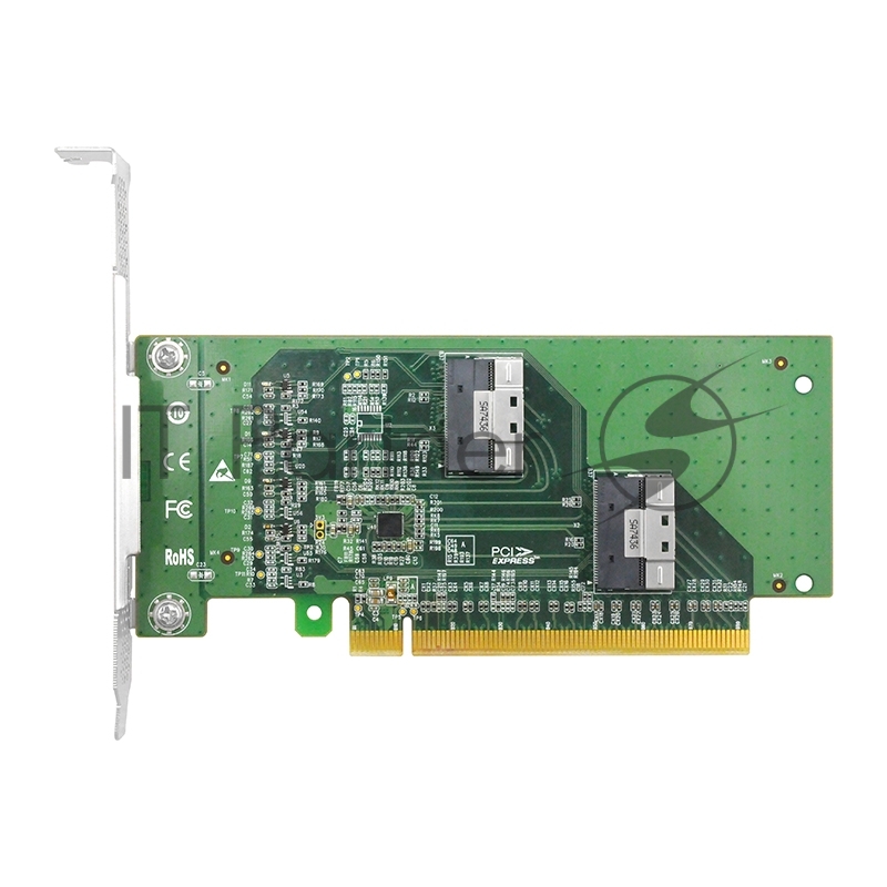 Адаптер для SSD PCIe x16 to Two SlimSAS SFF-8654 8i Adapter