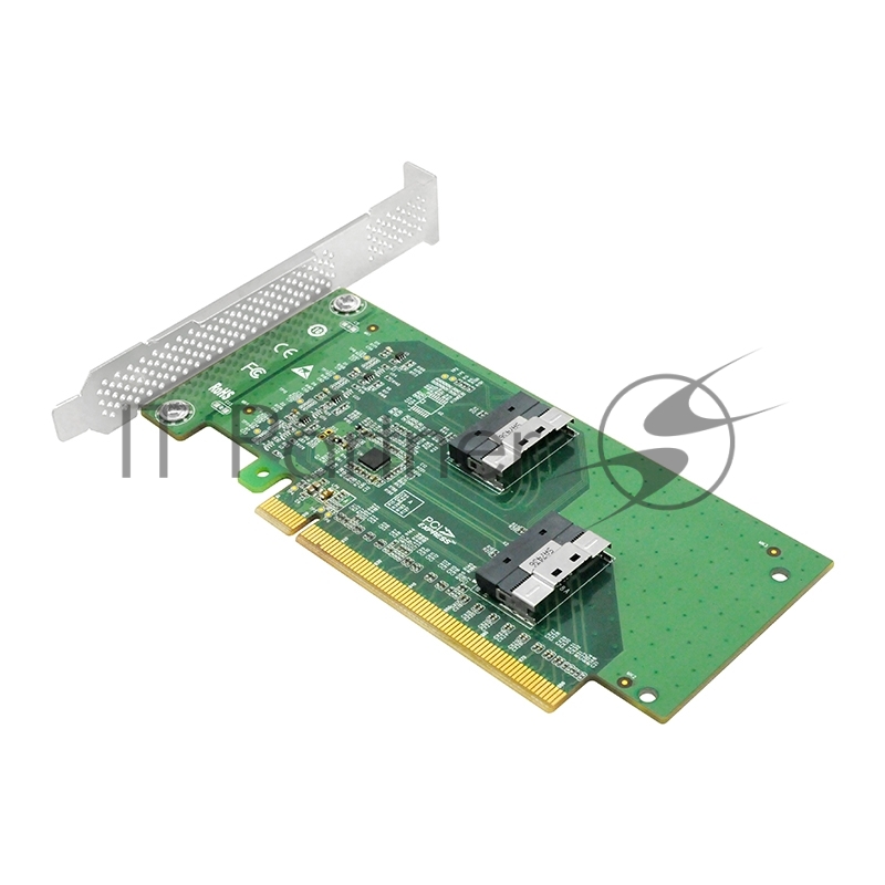 Адаптер для SSD PCIe x16 to Two SlimSAS SFF-8654 8i Adapter