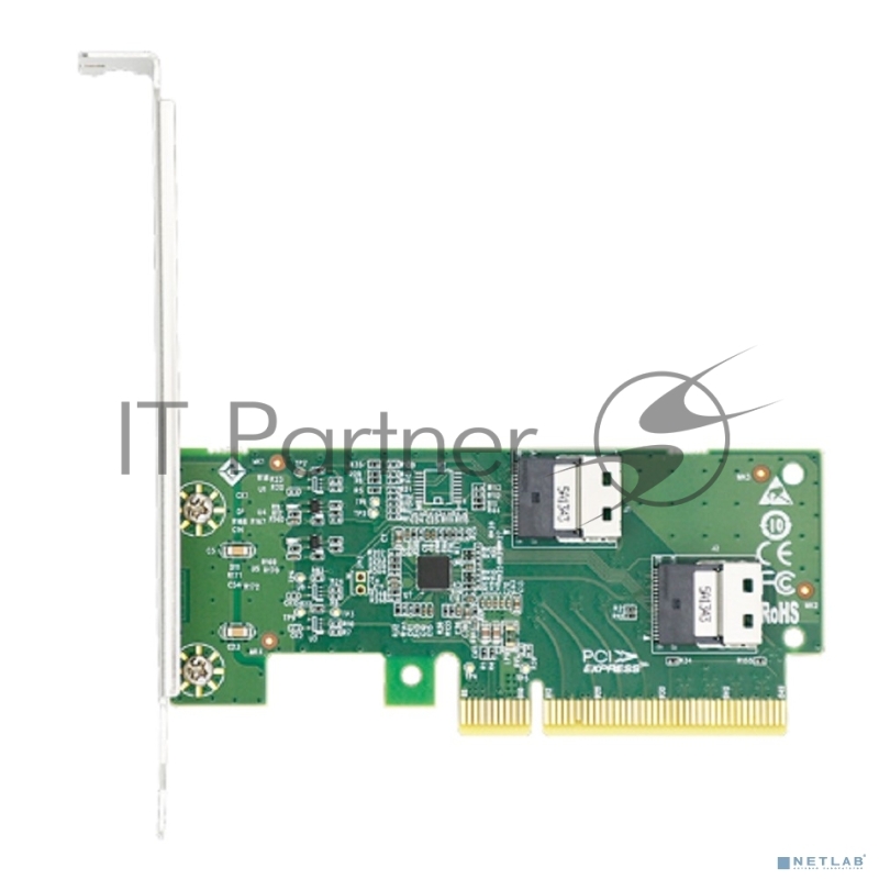 Адаптер для SSD PCIe x8 to Two SlimSAS SFF-8654 4i Adapter