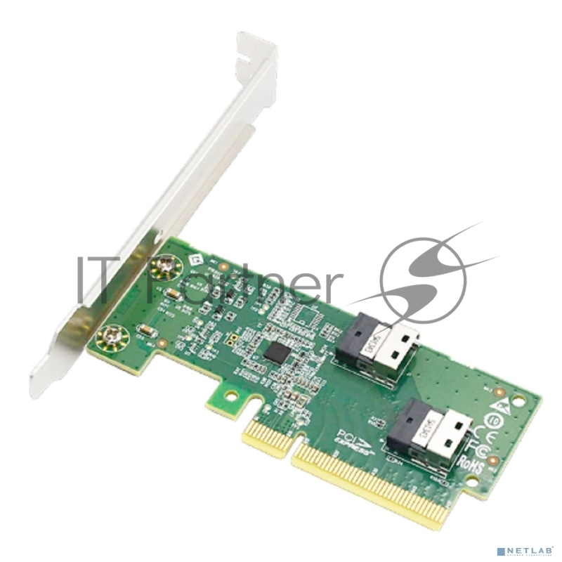 Адаптер для SSD PCIe x8 to Two SlimSAS SFF-8654 4i Adapter
