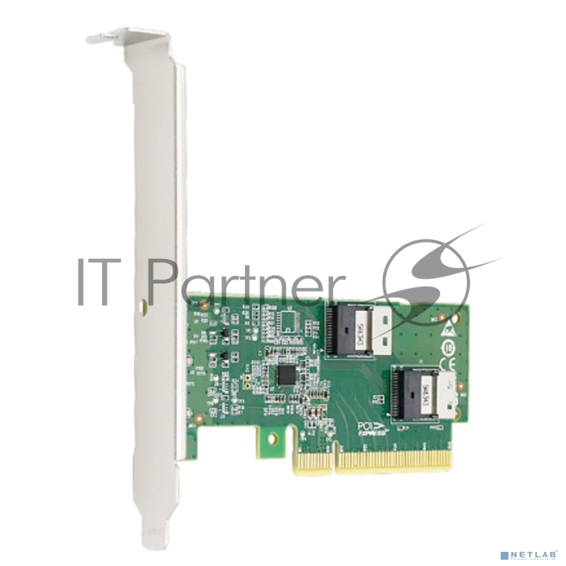 Адаптер для SSD PCIe x8 to Two SlimSAS SFF-8654 4i Adapter