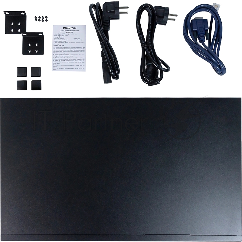 Коммутатор ORIGO Managed L3 Switch 24x1000Base-X SFP, 4x10GBase-X SFP+, RJ45 Console, 19 w/brackets