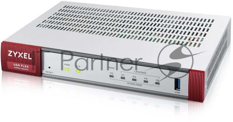 Межсетевой экран и Wi-Fi контроллер Zyxel USG FLEX 100 с подписками на 1 год (AS,AV,CF,IDP, SecuReporter), 1xWAN GE, 1xOPT GE (LAN/WAN), 3xLAN/DMZ GE, 1xUSB3.0, AP Controller (8/24), NebulaFlex Pro **