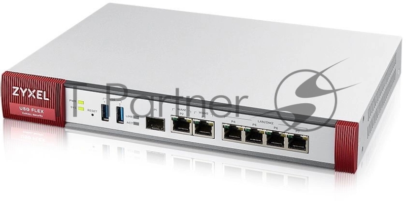 Межсетевой экран и Wi-Fi контроллер Zyxel USG FLEX 200, Rack, 3xWAN GE (2xRJ-45 и 1xSFP), 4xLAN/DMZ GE, 2xUSB3.0, AP Controller (8/40), NebulaFlex **