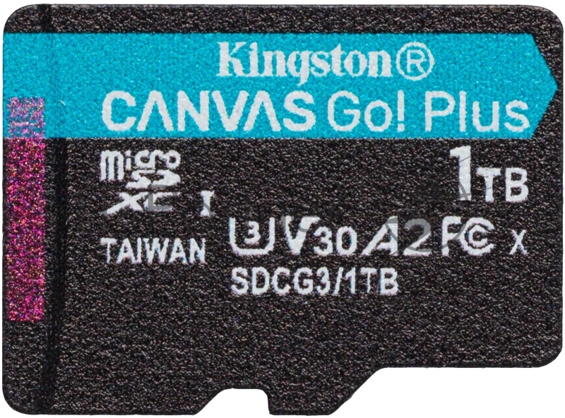 Карта памяти Kingston 1TB microSDXC Canvas Go Plus 170R A2 U3 V30 Card W/O ADP/ Kingston 1TB microSDXC Canvas Go Plus 170R A2 U3 V30 Card W/O ADP