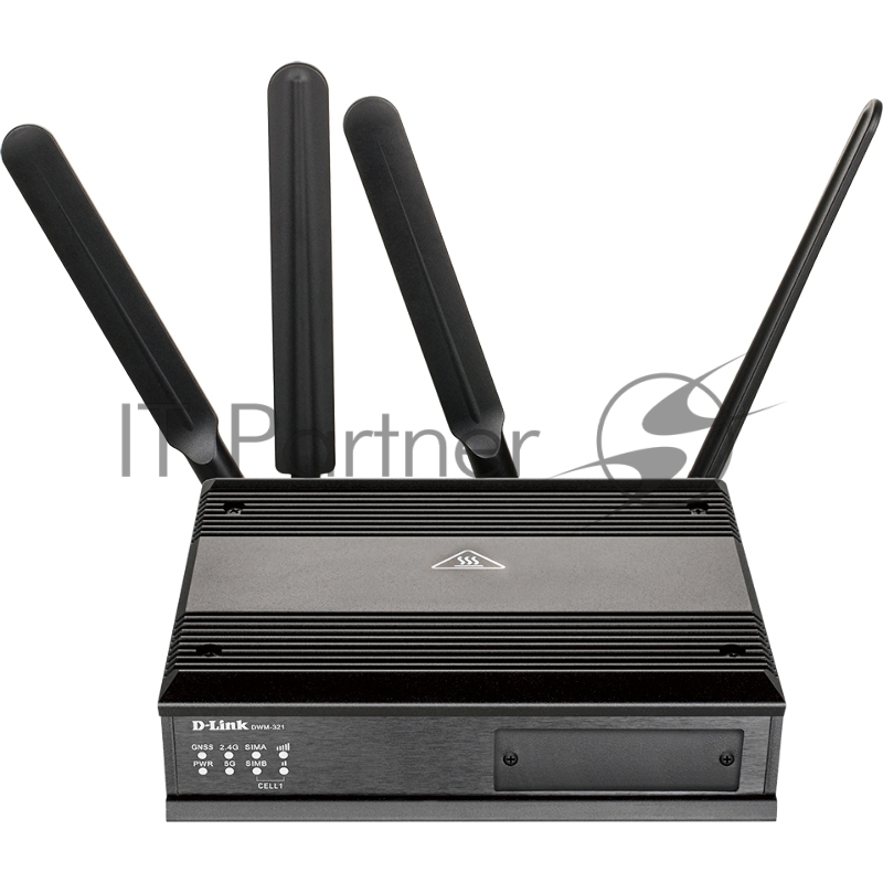 Маршрутизатор DWM-321 AC1200 Wi-Fi LTE M2M Router, 1000Base-T WAN/LAN, 2x1000Base-T LAN, 2 detachable LTE antennas, 2 detachable Wi-Fi antennas, 2xUSIM/SIM slots, GPS/GLONASS support