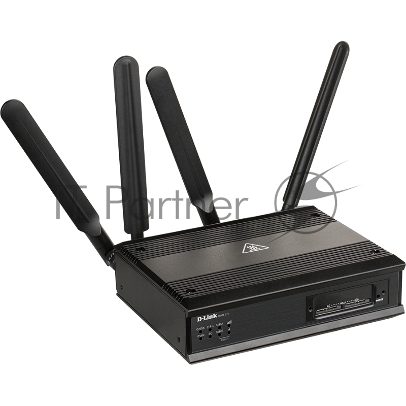 Маршрутизатор DWM-321 AC1200 Wi-Fi LTE M2M Router, 1000Base-T WAN/LAN, 2x1000Base-T LAN, 2 detachable LTE antennas, 2 detachable Wi-Fi antennas, 2xUSIM/SIM slots, GPS/GLONASS support