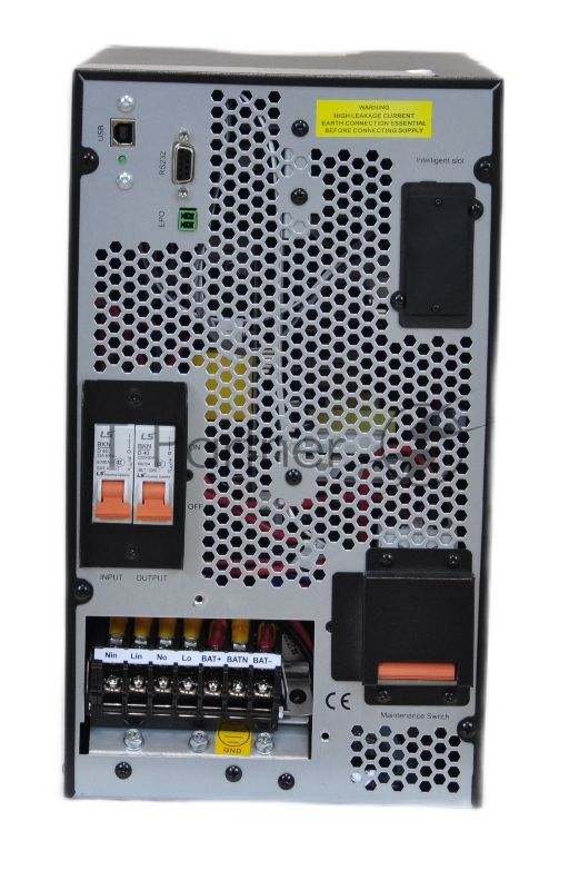 Однофазный напольный Онлайн ИБП с мощным зарядным устройством, работающий от внешнего батарейного массива (без АКБ в корпусе) Tuncmatik LONG+ 10 KVA / 10 kW ON-LINE Tower UPS V2.0 RS-232/SNMPslot/ LCD/ USB/ EPO/ EMBS without Battery, terminal block