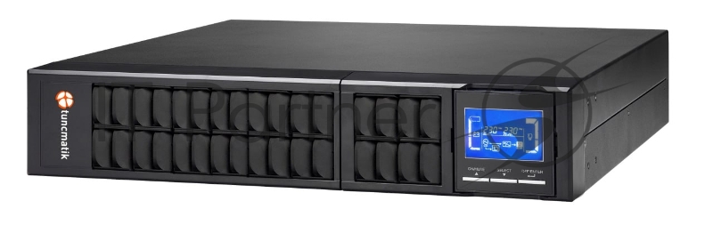 Стоечный/ напольный однофазный Онлайн ИБП Tuncmatik NEWTECH PRO3 2 kVA / 2 kW 1/1 ON-LINE RT/ Tower UPS 2U RS-232/SNMPslot/ LCD/ USB / EPO with Battery int (1*4*9Ah), 4*Schuko
