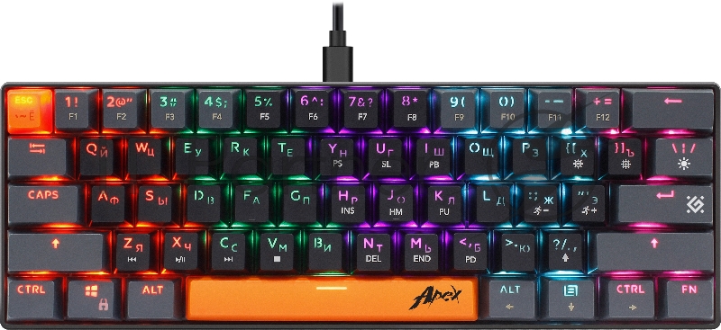 Клавиатура DEFENDER USB APEX GK-002 RU 45003