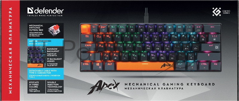 Клавиатура DEFENDER USB APEX GK-002 RU 45003