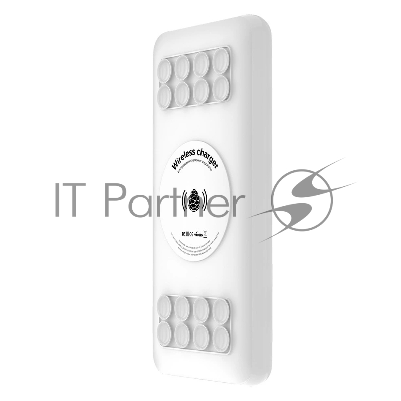 Внешний аккумулятор Greenconnect PowerBank на 20000mAh беспроводная зарядка Qi с креплением 15W + QC 3.0 + PD 18W, белый, GCR-55039