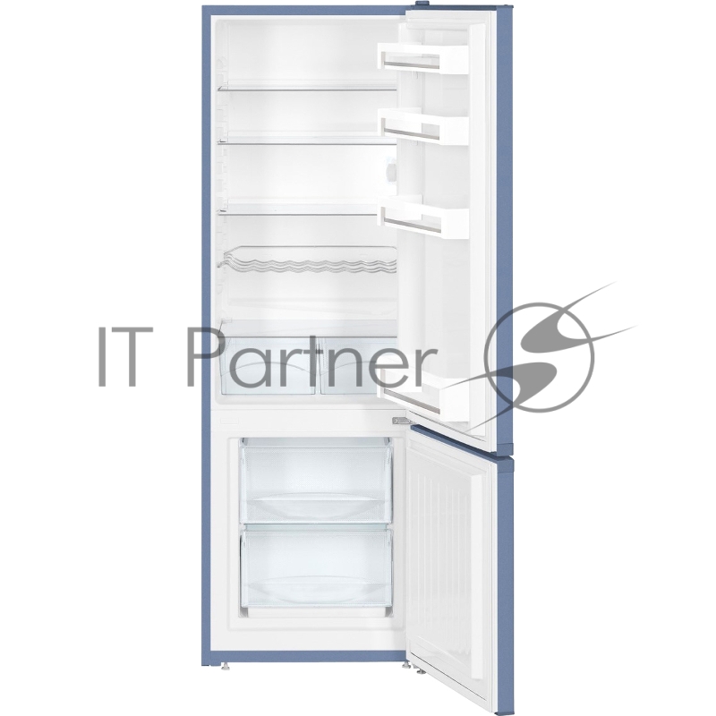 Холодильник Liebherr/ 161.2x55x63, объем камер 212+53, морозильная камера снизу, синий