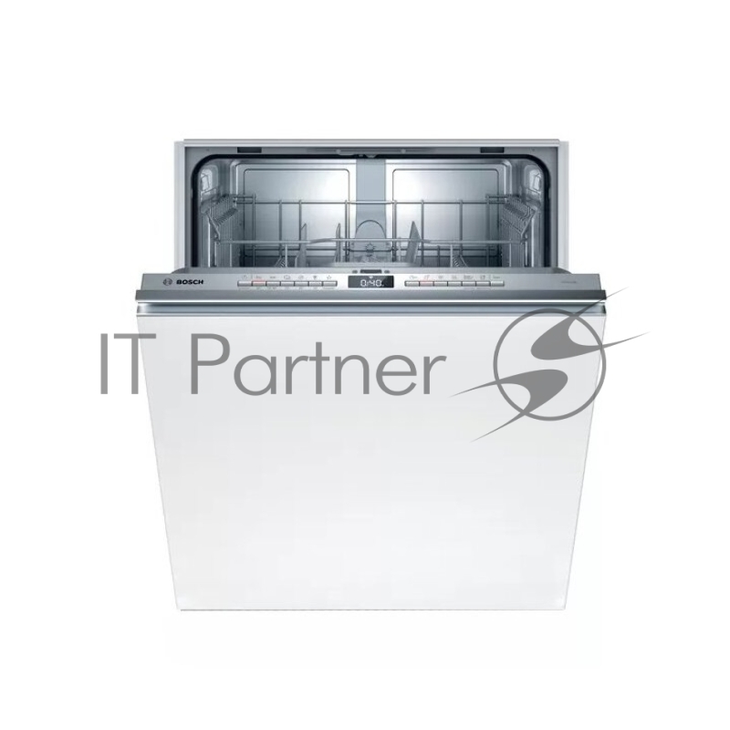 Serie 4. Посудомоечная машина 60 см, встраиваемая полностью, вместимость: 12 комплектов, программ мойки: 6, расход воды: 9.5 л, электронное управление, конденсационная сушка, таймер и дисплей ВxШxГ 81.5x59.8x55 см