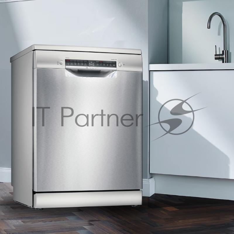 Serie 4, Отдельностоящая посудомоечная машина 60см14 комплектов, 3 корзины ,цвет: нержавеющая сталь Класс A-A-A уровень шума 50 дБ инверторный мотор 6 программ,