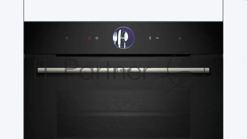 Компактный духовой шкаф-пароварка, черный, 14 режимов + комбинированные режимы, функция приготовление на пару 100%, 4-слойное остекление, 3 цветных текстовых TFT-дисплея 2,5 с сенсорным управлением, ControlRing, функции HomeConnect: удаленная диагнос