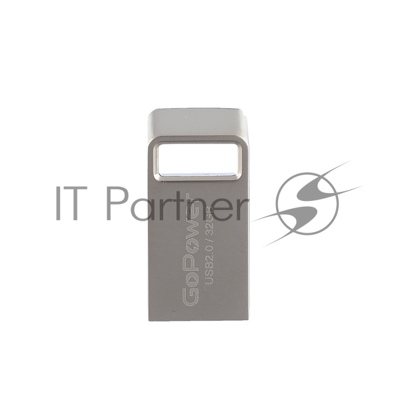 Флеш-накопитель GoPower MINI 32GB USB2.0 металл серебряный (1/50/1000)