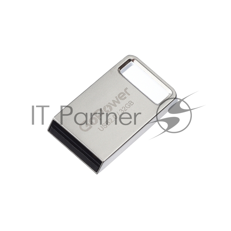 Флеш-накопитель GoPower MINI 32GB USB2.0 металл серебряный (1/50/1000)