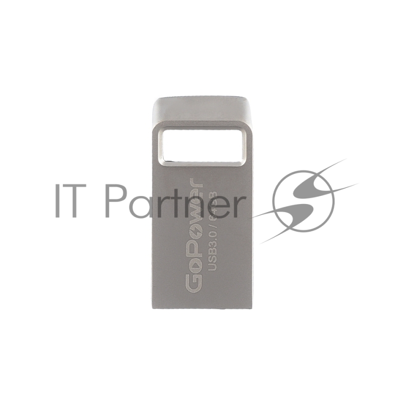 Флеш-накопитель GoPower MINI 64GB USB3.0 металл серебряный (1/50/1000)