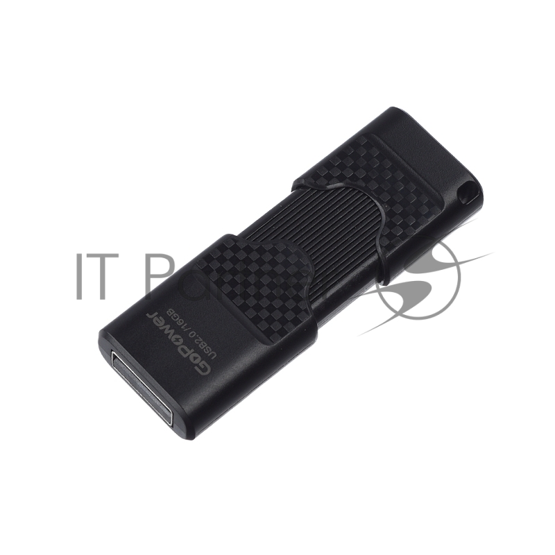 Флеш-накопитель GoPower SLIDER 16GB USB2.0 пластик черный матовый (1/50/1000)