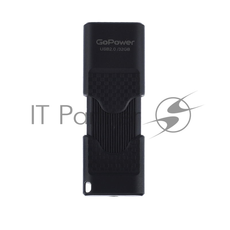 Флеш-накопитель GoPower SLIDER 32GB USB2.0 пластик черный матовый (1/50/1000)
