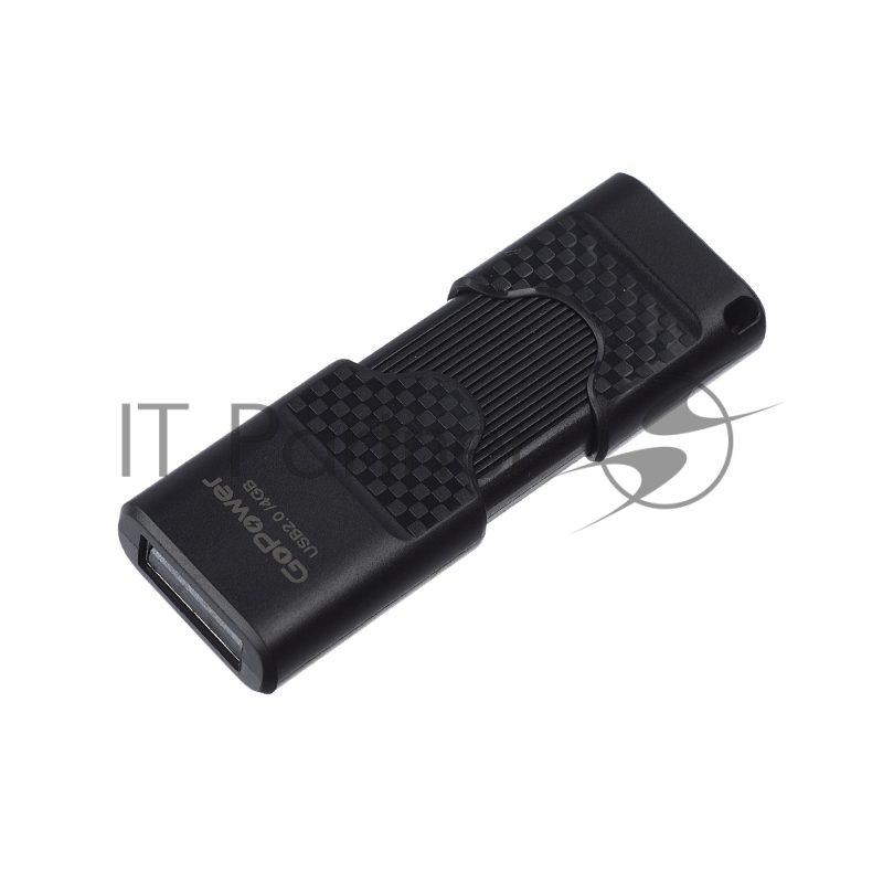 Флеш-накопитель GoPower SLIDER 4GB USB2.0 пластик черный матовый (1/50/1000)