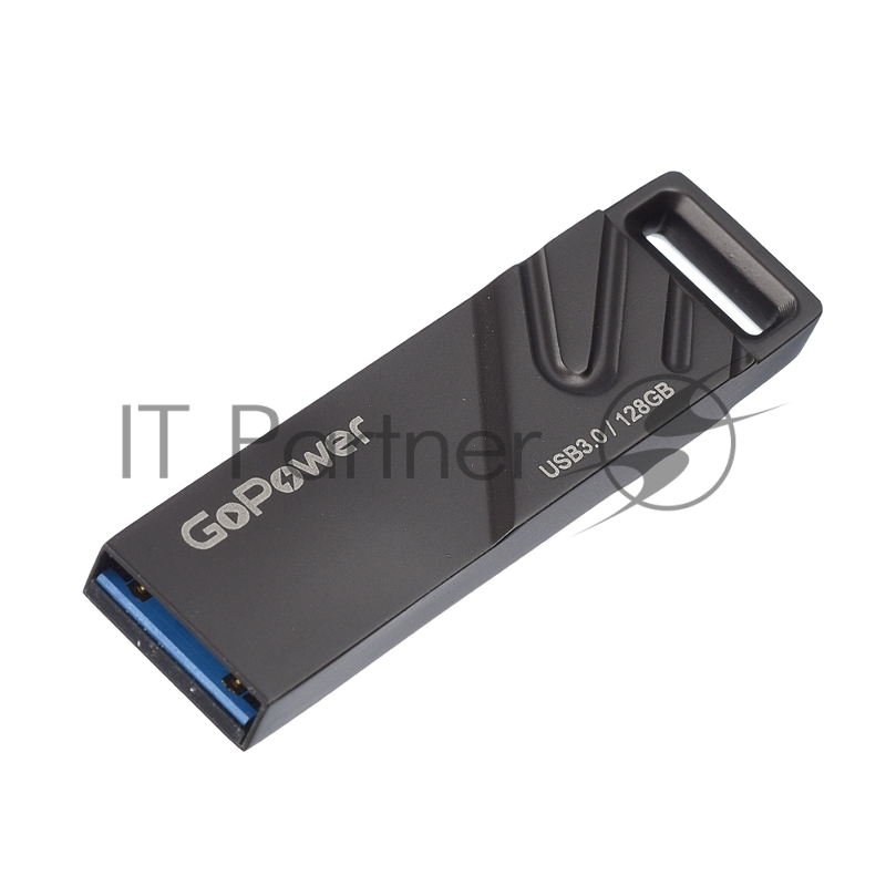 Флеш-накопитель GoPower TITAN 128GB USB3.0 металл черный графит (1/50/1000)