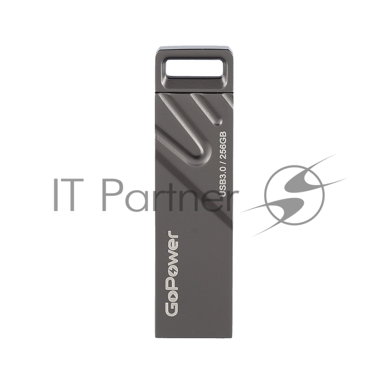 Флеш-накопитель GoPower TITAN 256GB USB3.0 металл черный графит (1/50/1000)