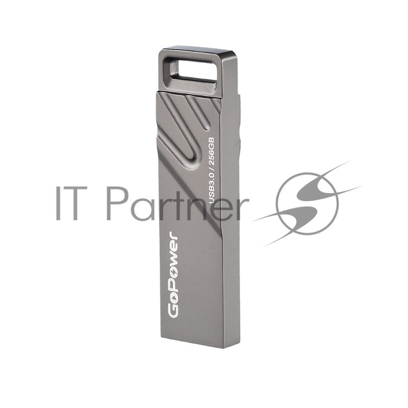Флеш-накопитель GoPower TITAN 256GB USB3.0 металл черный графит (1/50/1000)
