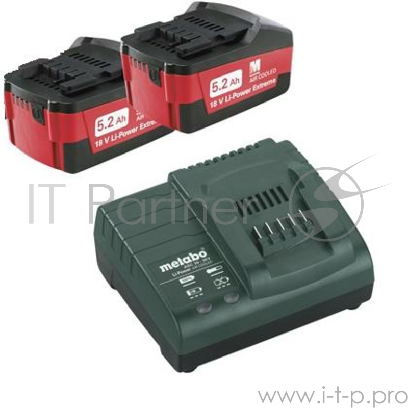 Аккумуляторы и зарядные устройства Metabo набор аккумуляторов + ЗУ 2 акк 5.2Ач 18В+ЗУ ASC 30-36 685051000