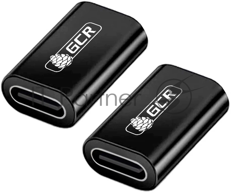 Адаптер-соединитель USB 3.1 (USB 3.2 Gen 2) TypeC, F/F, черный, 100W/5A, 10 Гбит/с, 4K, AL корпус, GCR-54942