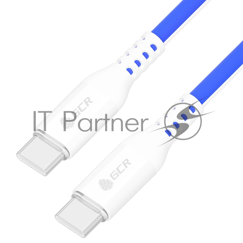 Кабель 1.0m Type C-C POWER DELIVERY 18 W, быстрая зарядка, ТРИКОЛОР Россия, AL case белый, белый ПВХ, GCR-54961