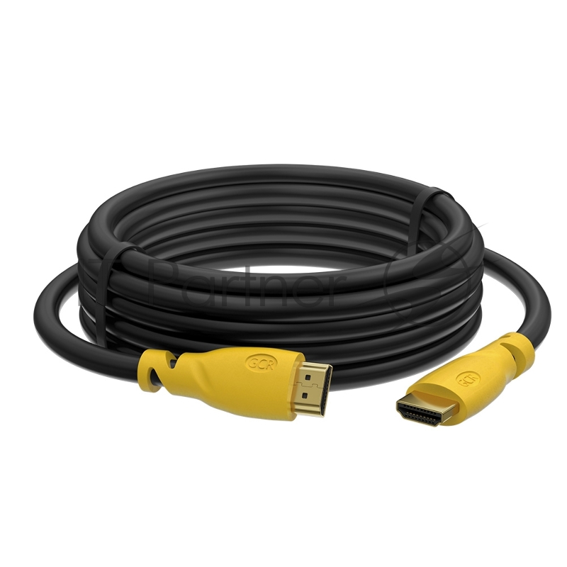 Кабель 15.0m HDMI 2.0, желтые коннекторы, HDR 4:2:0, Ultra HD, 4K 60 fps 60Hz/5K*30Hz, 3D, AUDIO, 18.0 Гбит/с, 28/28 AWG, 3 X экран GCR-HM341-15.0m