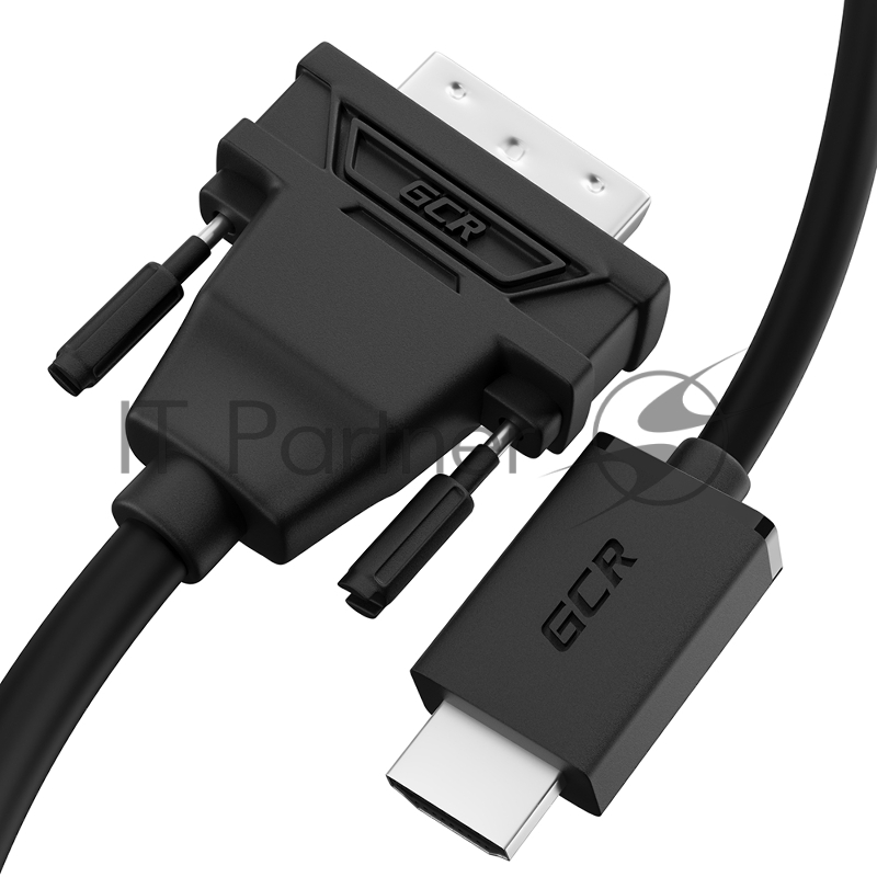 Кабель 1.8m HDMI-DVI, 19M / 25M Dual Link, черный, 30 AWG, двойной экран, GCR-55520