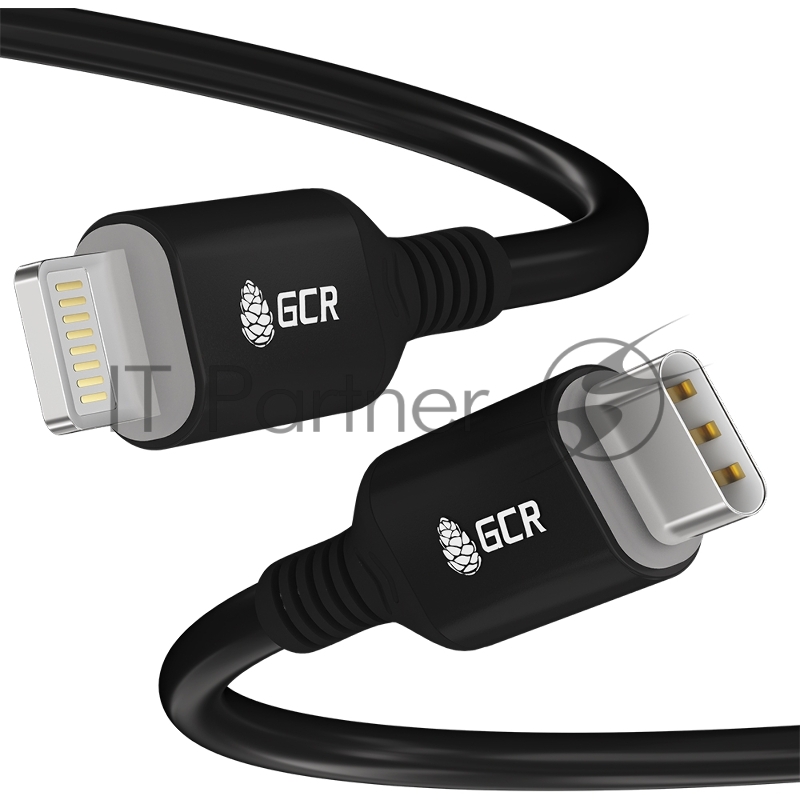 Кабель PREMIUM 1.5m TypeC/Lightning MFI POWER DELIVERY 18 W, быстрая зарядка, черный силикон, AL case черный, черный ПВХ, GCR-53532