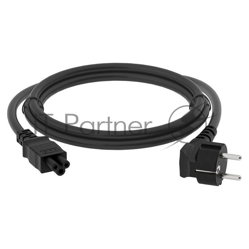 Кабель питания для ноутбука 3.0m, Евровилка угловая - С5, черный, 3*0,5mm, GCR-54408