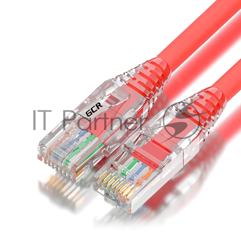 Патч-корд 3.0m UTP кат.6, красный, коннектор ABS, 24 AWG, ethernet high speed 10 Гбит/с, RJ45, T568B, GCR-55415