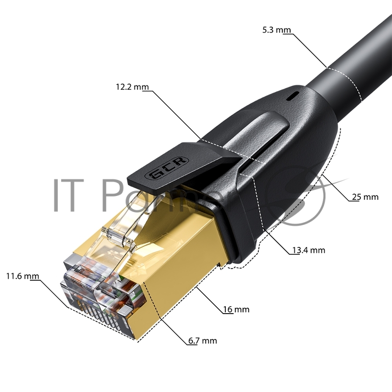 Патч-корд PROF прямой 1.0m, FTP медь кат.6, позолоч. контакты и коннектор, 25 AWG, Deluxe ethernet high speed 10 Гбит/с, RJ45, T568B
