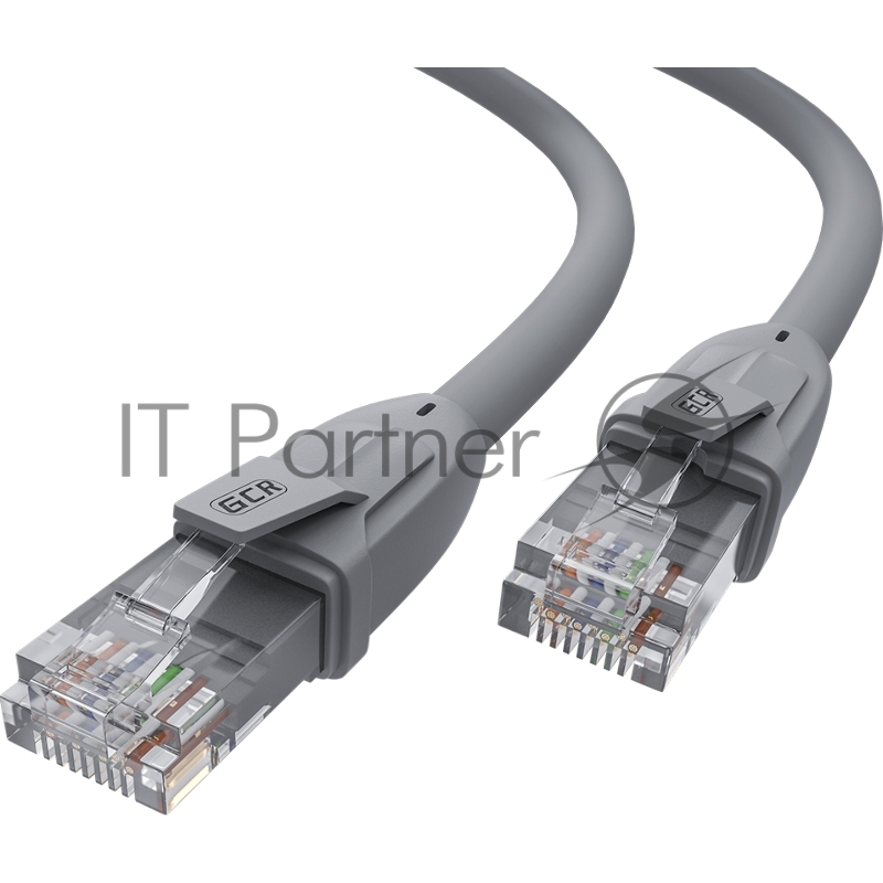 Патч-корд прямой 15.0m UTP кат.6, серый, 24 AWG, ethernet high speed, RJ45, T568B, GCR-52598