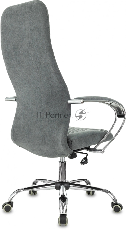 Кресло руководителя Бюрократ CH-610SL темно-серый Alfa 44 крестов. металл хром