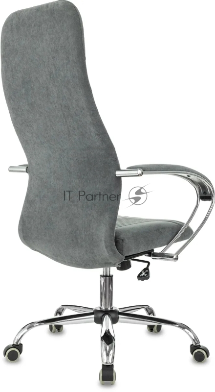 Кресло руководителя Бюрократ CH-610SL темно-серый Alfa 44 крестов. металл хром