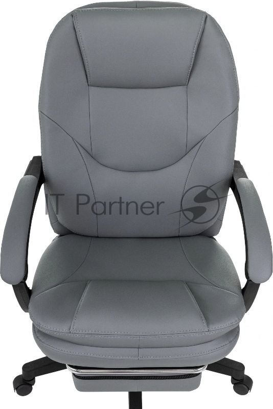 Кресло руководителя Бюрократ CH-868N-F серый эко.кожа крестов. пластик подст.для ног