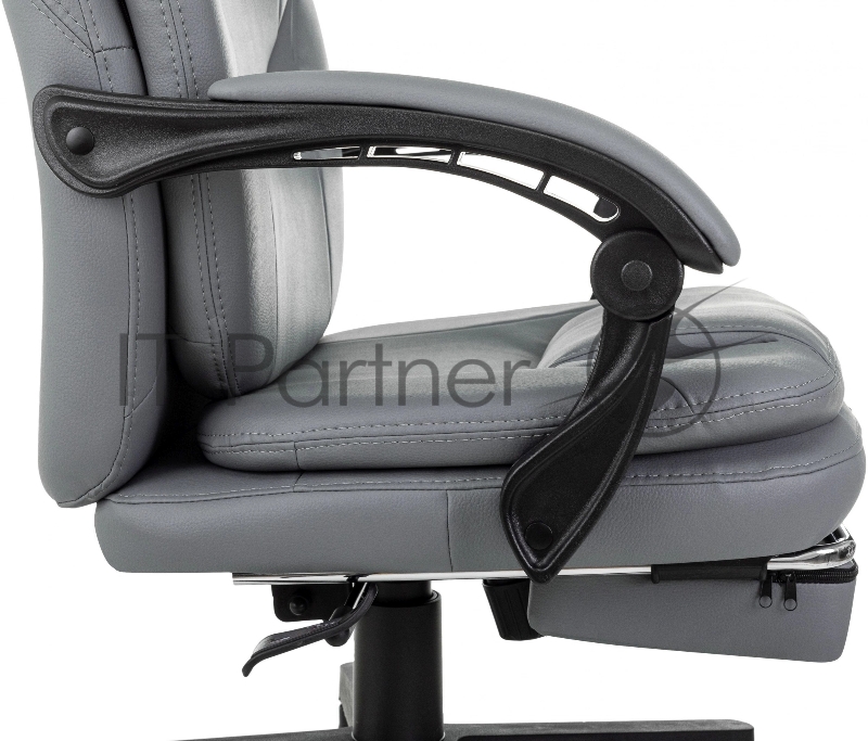 Кресло руководителя Бюрократ CH-868N-F серый эко.кожа крестов. пластик подст.для ног